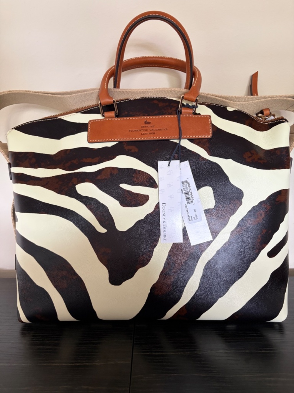 RARE NWT Dooney & Bourke 2009 Archive "Zebra" Juliette Bag – Collector’s Dream! - Picture 4 of 7